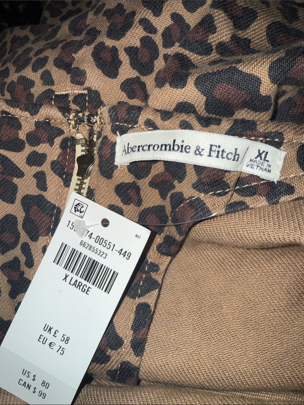 Abercrombie & Fitch Denim Leopard Print Halter Mini Dress - Picture 5 of 6